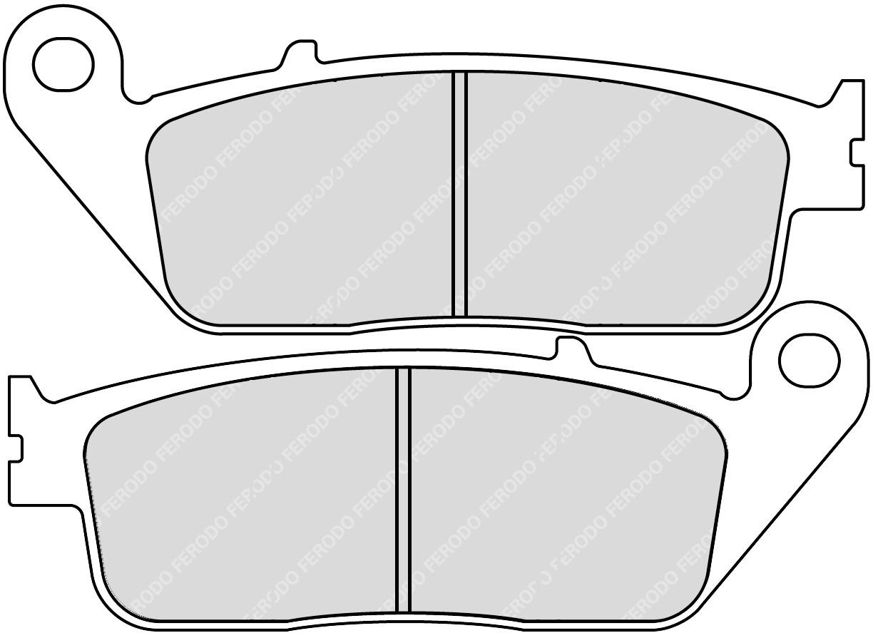 Set Plăcuțe Frână Organice Moto FDB664P - Ferodo Racing pentru Cagiva, Daelim, Kymco, Yamaha, Honda, Triumph, Indian