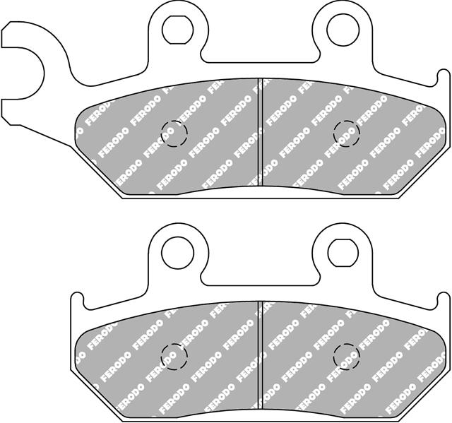 SET PLĂCUȚE FRÂNĂ ORGANICE MOTO FDB737P - FERODO RACING, YAMAHA XT, XTZ (1990-2004)