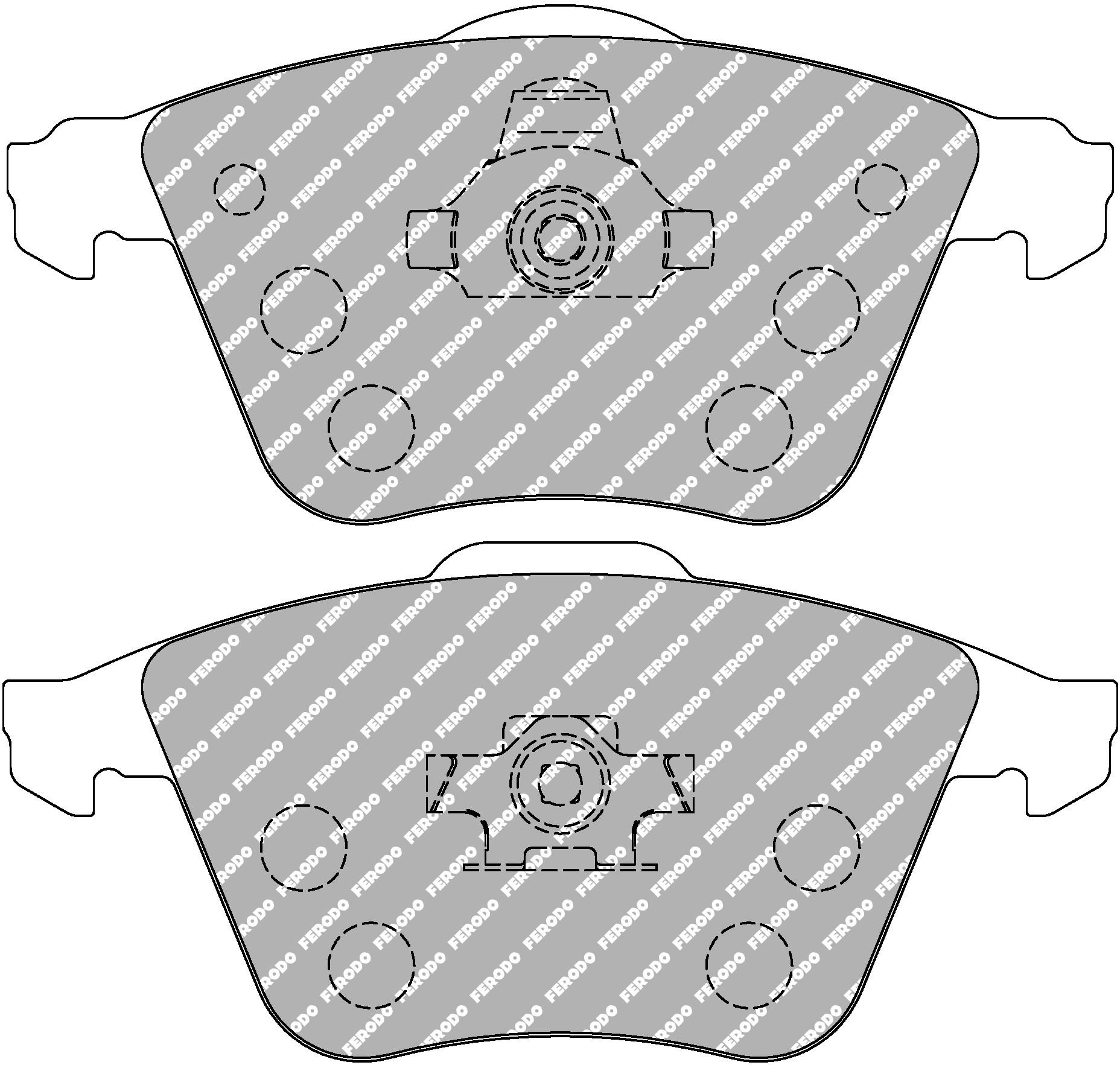 Set Plăcuțe Frână DS Performance FDS1706 - Ferodo Racing pentru Ford, Mazda, Opel, Saab, Volvo