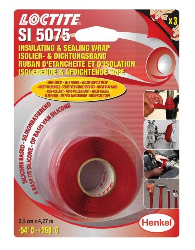 Bandă autoadezivă din cauciuc siliconic LOCTITE SI 5075, 2.5 cm x 4.27 m, auto-fuzibilă
