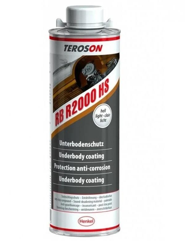 Spray antifon alb texturat supravopsibil TEROSON RB R2000 HS, 1000 ml, pe bază de cauciuc și rășină