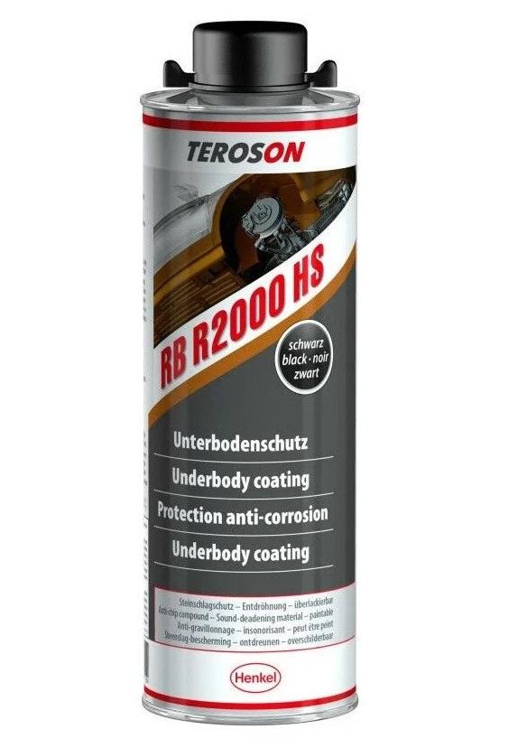 Spray Antifon Texturat Negru TEROSON RB R2000 HS 767197, 1000 ml, Bază de Cauciuc și Rășină, Supravopsibil