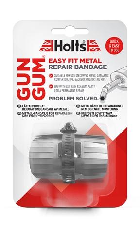 Bandaj metalic pentru repararea evacuării, tobei de eșapament HOLTS Gun Gum Easy Fit HREP0058A, culoare argintie