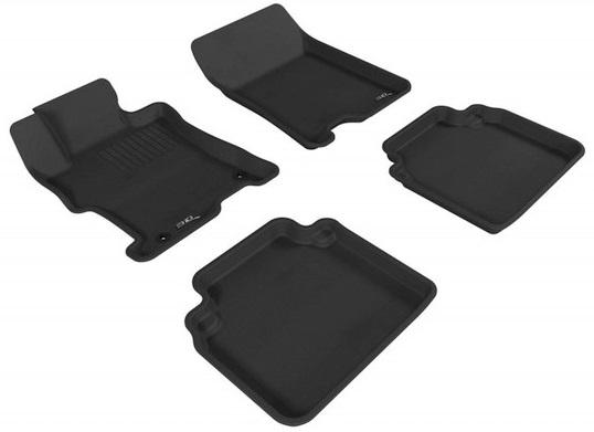 Set 4 covorașe auto tip tăviță 3D MAXpider Kagu L1CH01101509, din cauciuc, culoare neagră, compatibil cu Chevrolet Captiva, model 2006-