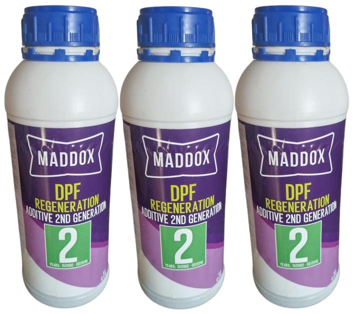 Aditiv pentru filtru de particule MADDOX MAD1044, generația 2, set de 3 bidoane a câte 1 litru fiecare