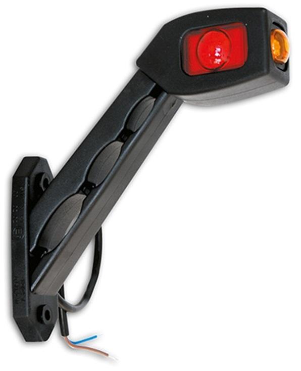 Lampa LED pentru gabarit trailer oblică BORG HICO OBR109L, lungă, partea stângă