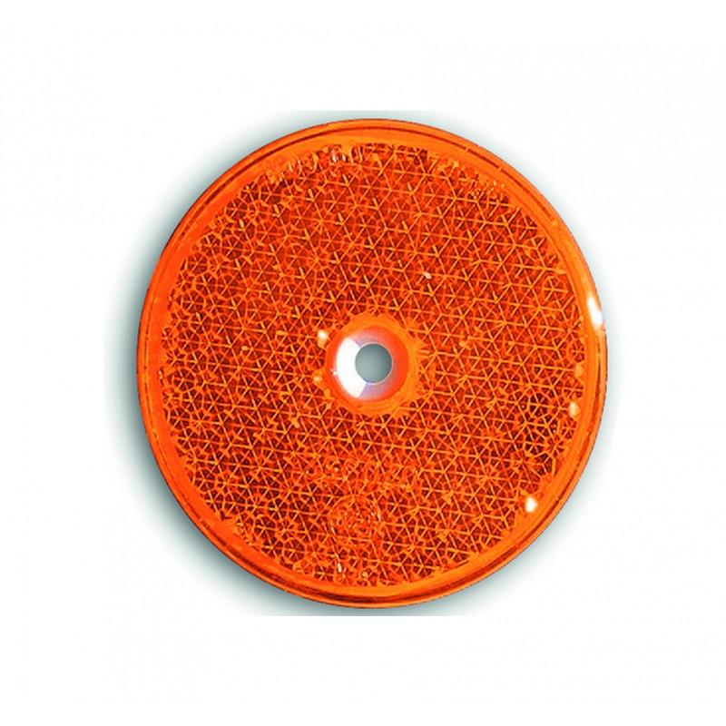 Reflector autoadeziv rotund BORG HICO ODB011, galben, cu orificiu