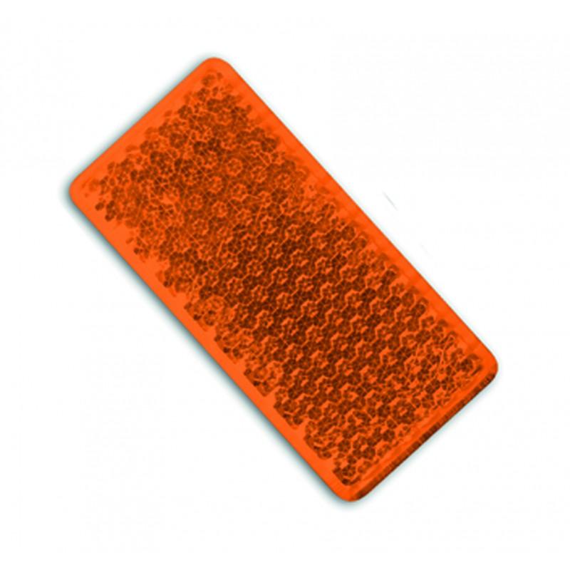 Reflector autoadeziv dreptunghiular BORG HICO ODB015, galben, cu orificiu