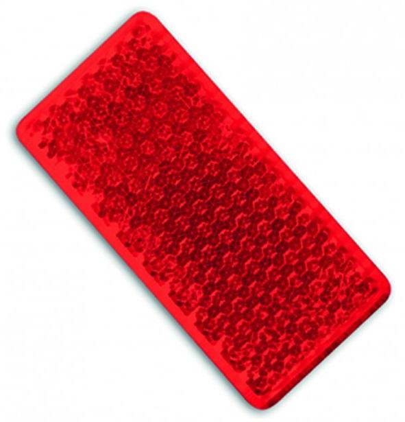 Reflector autoadeziv dreptunghiular BORG HICO ODB016, roșu