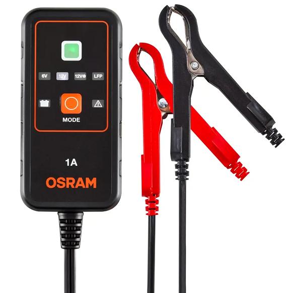 Încărcător auto OSRAM Battery Charge 901 OEBCS901, 6/12V, curent de încărcare 1 A, cablu de 1.25 m, compatibil cu sistemul Start/Stop