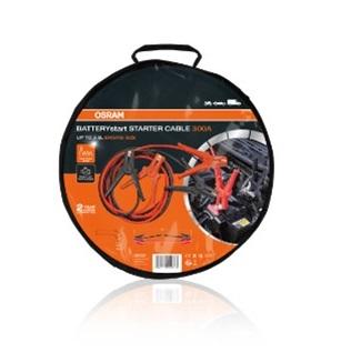 Set 2 cabluri de pornire auto OSRAM OSC160, 6/12V, 300A, lungime 3m, secțiune 16mm, cu cleme crocodil izolate