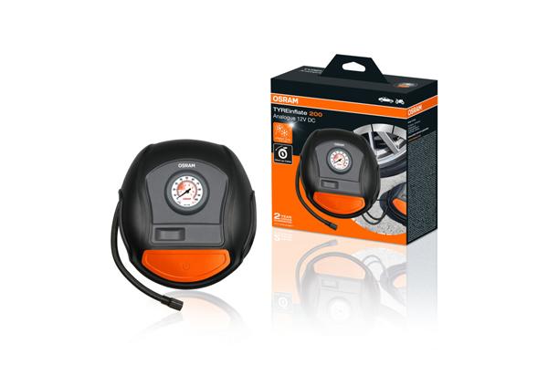 Compresor auto OSRAM TYREinflate 200 OTI200, 12V, 6.9 bar, 120W, afișaj analogic