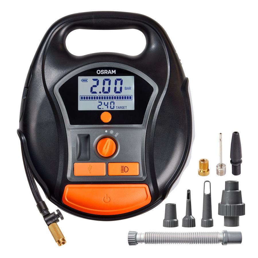 Compresor auto OSRAM TYREinflate 6000, 12/230 V, 180 W, 5.5 bar, 43-45 l/min, ecran digital