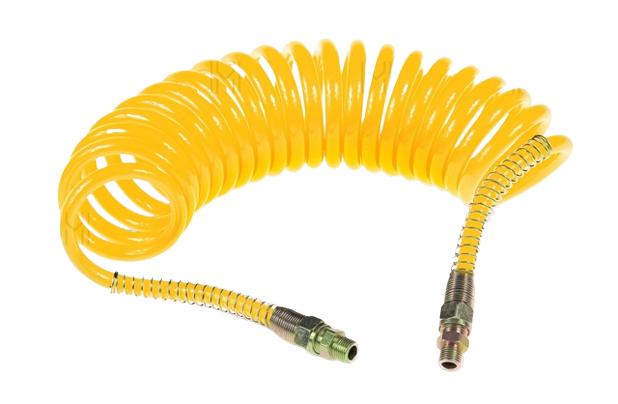 Furtun de aer comprimat spiralat MVM PBC002, silicon, M22, culoare galbenă