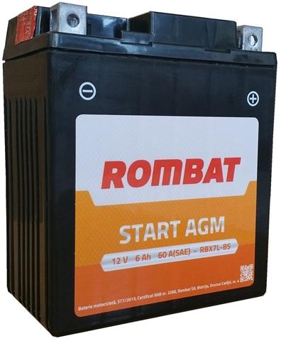 Baterie Moto AGM RBX12-BSROM 10AH 100A 151x87x130mm + Stânga - ROMBAT
