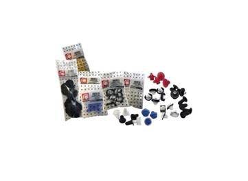 Set clipsuri auto din plastic RESTAGRAF S3078, cu cutie de depozitare și set pene din plastic cadou