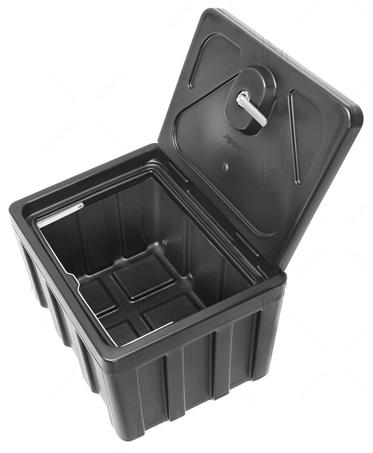 Cutie de scule pentru camion MVM model TTB002MVM, dimensiuni 600 x 450 x 450 mm, material plastic, culoare neagră