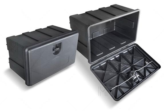 Cutie de unelte pentru camion MVM TTB011MVM, dimensiuni 600 x 400 x 500 mm, material plastic, culoare neagră