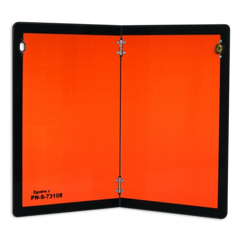 Placă pliabilă ADR, model HICO TWY010, 40 x 30 cm, aluminiu, verticală, portocaliu cu negru