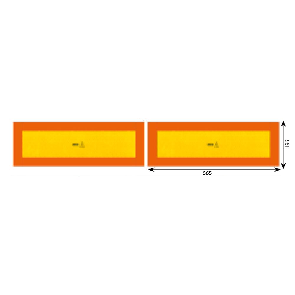 Set 2 autocolante reflectorizante HICO TWY025, dimensiuni 565 x 196 mm