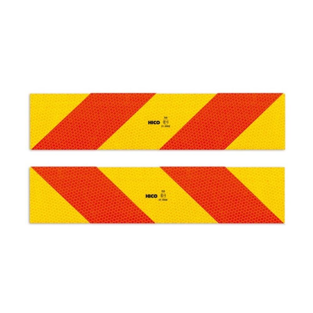 Set 2 plăcuțe reflectorizante din aluminiu, model HICO TWY085, dimensiuni 565 x 132 mm, RR.70.0