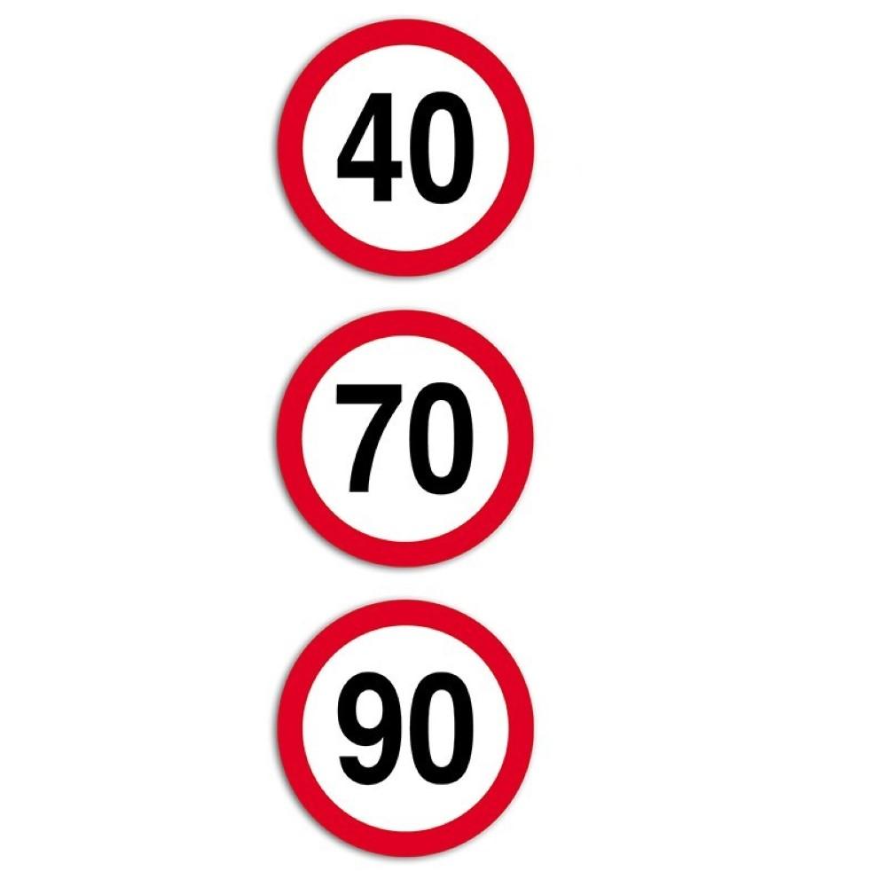 Autocolant reflectorizant limită de viteză 40 km/h, model HICO TWY103, clasa I