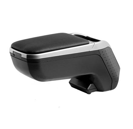 Cotiera auto rabatabilă RATI Armster 2 V01564, cu capac din piele ecologică, culoare gri, compatibilitate universală, fără kit de montaj