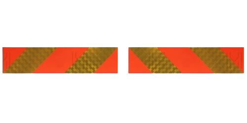 Set 2 plăcuțe reflectorizante MVM VEM004, 565 x 132 mm, cu cadru din aluminiu