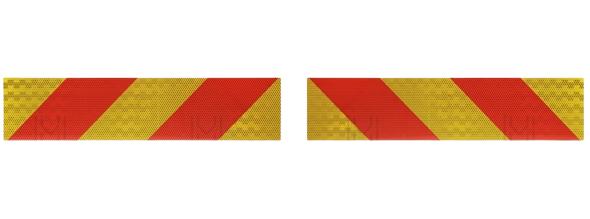 Set 2 plăcuțe reflectorizante MVM VEM008/I, 565 x 132 mm, suport din aluminiu