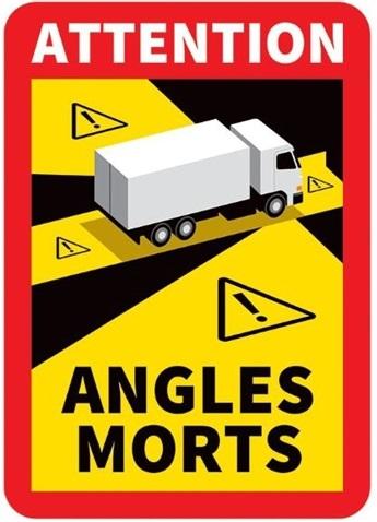 Plăcuță autoadezivă unghi mort MVM VEM250, dimensiuni 250 x 170 mm, pentru camioane