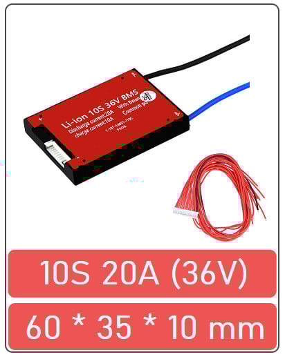 BMS pentru baterie Li-ion 10S 20A (36V)
