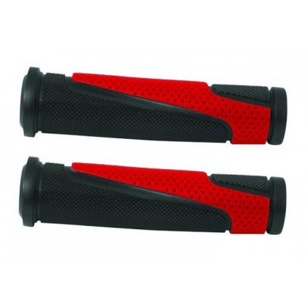 Mânere bicicletă Caper (Negru + Roșu)