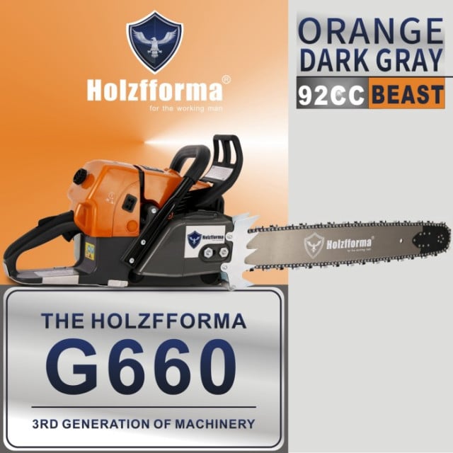 Motoferăstrău Holzfforma® G660 92cc (fără lamă și lanț) ORANGE