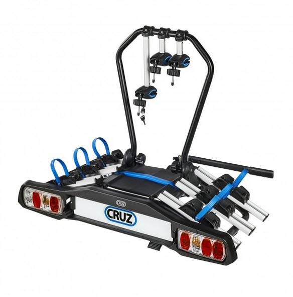Suport pentru 3 biciclete, montaj pe cârlig de remorcare Cruz Pivot CZ940-511