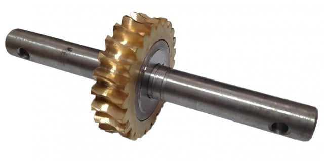 Pinion din bronz cu ax pentru motocultor/motosapă Ruris Sprint 650L, 650B