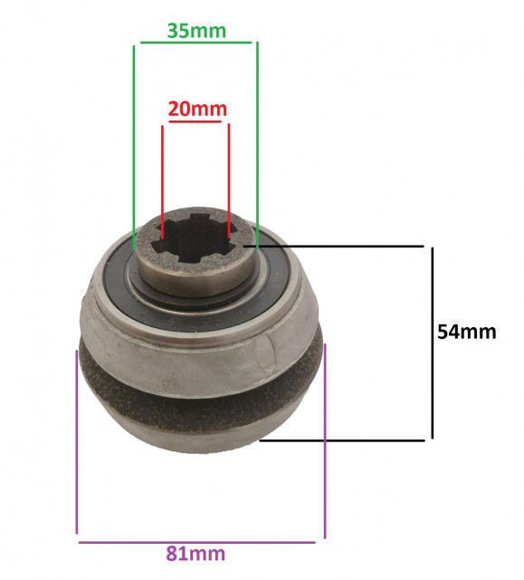 Ambreiaj inferior conic pentru motosapa/motocultor Szentkiraly (model nou)