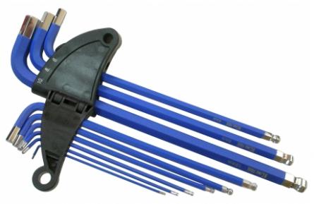 Set de 9 Chei Imbus Hexagonale Tip L Garage Meister GM3629N - Dimensiuni: 1.5mm, 2mm, 2.5mm, 3mm, 4mm, 5mm, 6mm, 8mm, 10mm