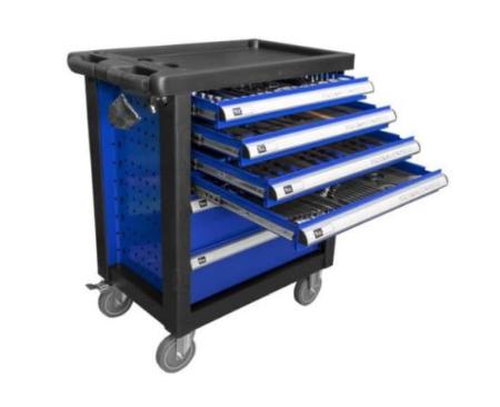 Banc de Scule Garage Meister 53447, cu 6 Sertare și Roți, Fără Unelte Incluse