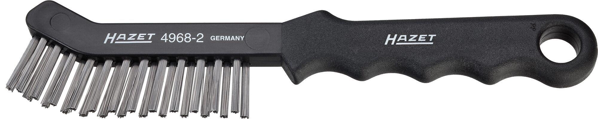 Perie de Sârmă HAZET HZ4968-2, 225 mm, Mâner Negru, Ideală pentru Curățarea Etrierelor