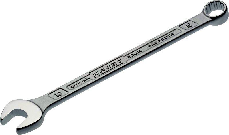 Cheie combinată HAZET HZ600N-10, 10 mm, oțel crom-vanadiu, finisaj cromat