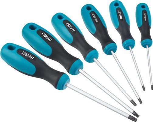 Set de 6 șurubelnițe HAZET HZ810T/6 cu profil Torx (T10, T15, T20, T25, T27, T30) și suport din plastic