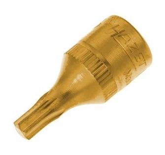 Cheie tubulară HAZET Torx T25, lungime 28 mm, prindere pătrată 1/4 inch, oțel crom-vanadiu