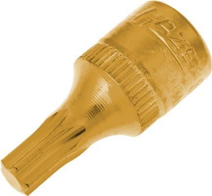 Cheie tubulară HAZET TORX, profil T30, lungime 28 mm, prindere pătrat 1/4 inch, oțel crom-vanadiu