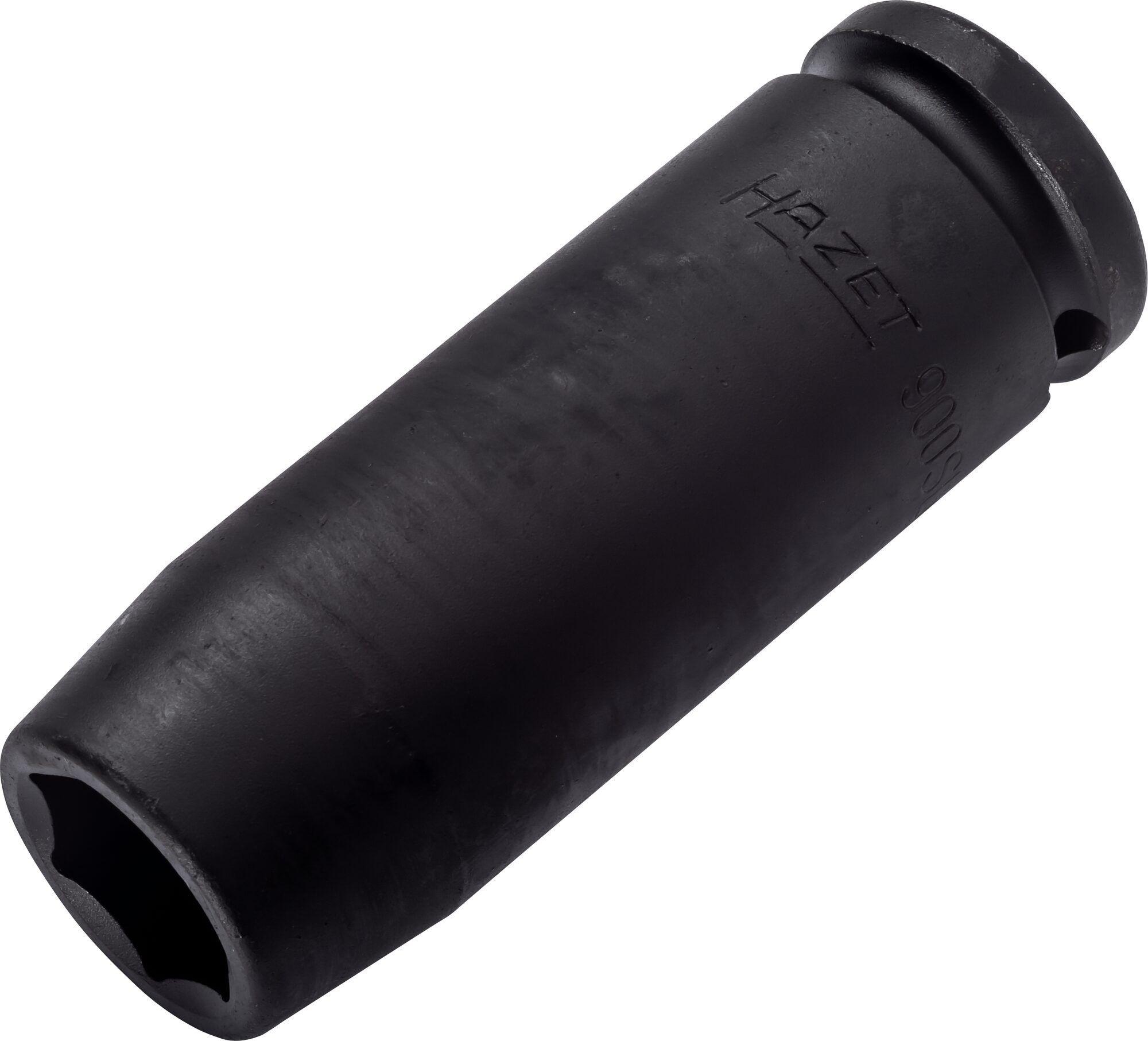 Cheie tubulară de impact HAZET HZ900SLG-17, 17 mm, lungime 85 mm, pătrat de antrenare 1/2 inch, oțel crom-vanadiu
