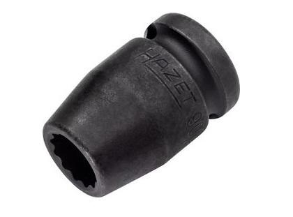 Cheie tubulară de impact HAZET HZ900SZ-12, lungime 38 mm, deschidere 12 mm, prindere pătrată 1/2 inch