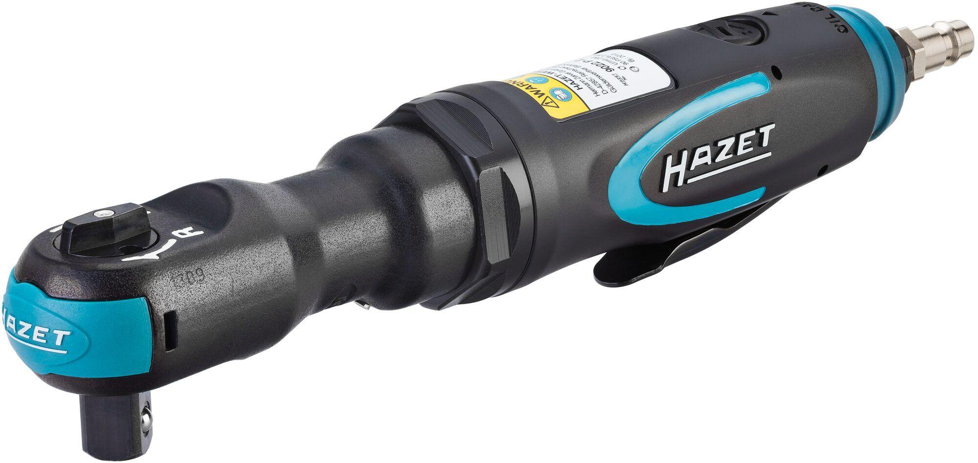 Cheie pneumatică cu clichet HAZET HZ9022P-2, antrenor pătrat 1/2 inch, presiune de lucru 6.3 bar, turație maximă 280 rpm, cuplu maxim 108 Nm