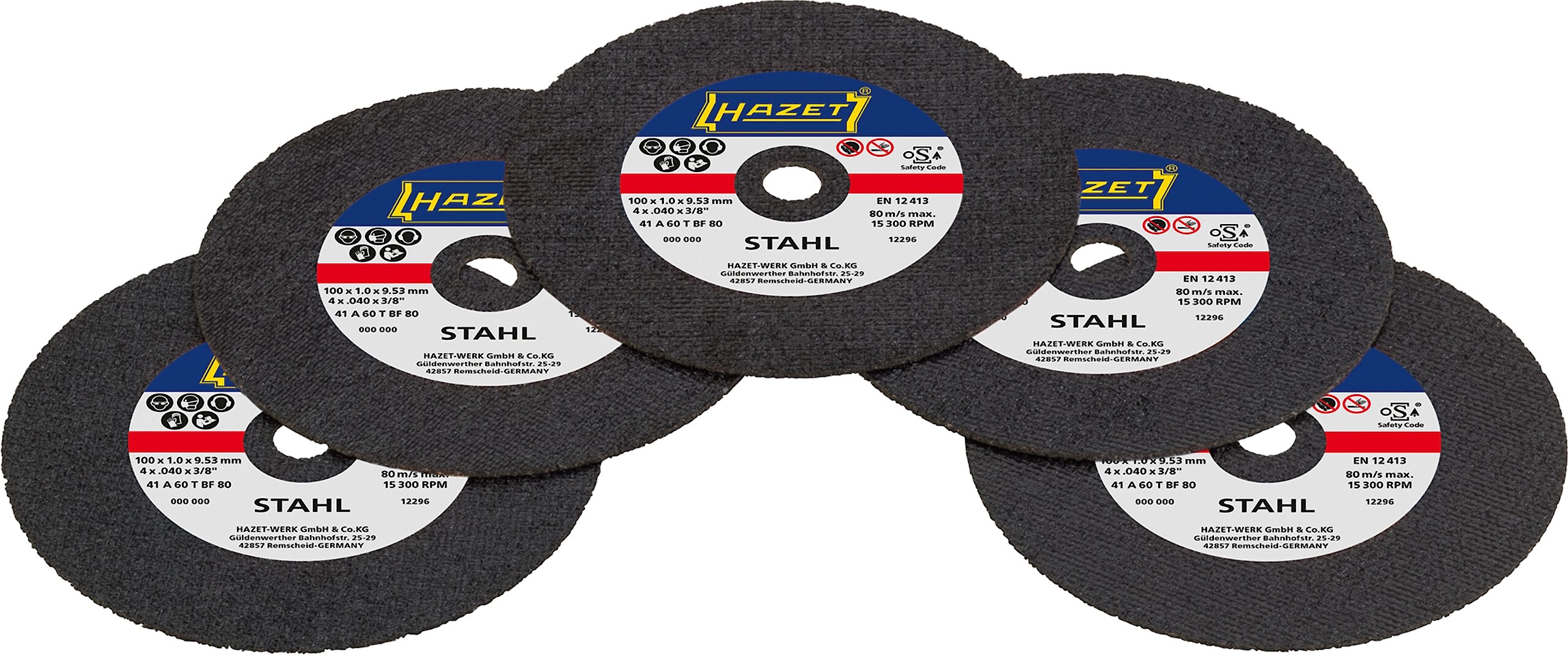 Set de 5 discuri de tăiere metal HAZET HZ9033P-08/5, compatibile cu flexul Hazet 9033P-8