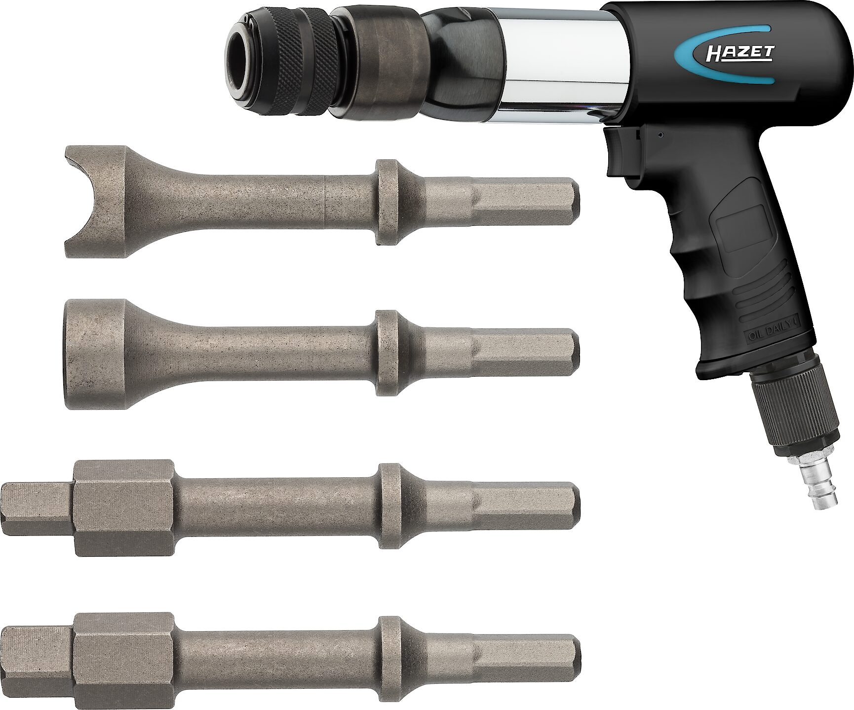 Ciocan pneumatic cu vibrații HAZET HZ9035V/5 - Set de 5 piese