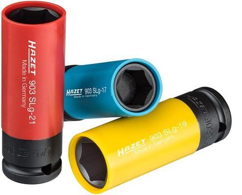 Set de 3 capete de chei tubulare HAZET HZ903SPC/3, cu prindere pătrată de 1/2 inch