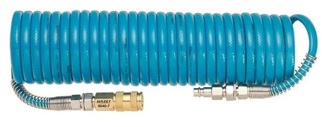 Furtun Spiralat pentru Aer Comprimat HAZET HZ9040-7, 1/4 Inch, 7.62 m, Diametru Interior 6.35 mm